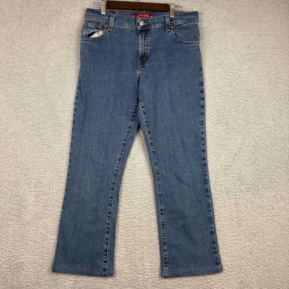 Levis Jeans Women 32x28 12 M Blue 550 Relaxed Boot Cut Stretch Y2K Denim Cowgirl